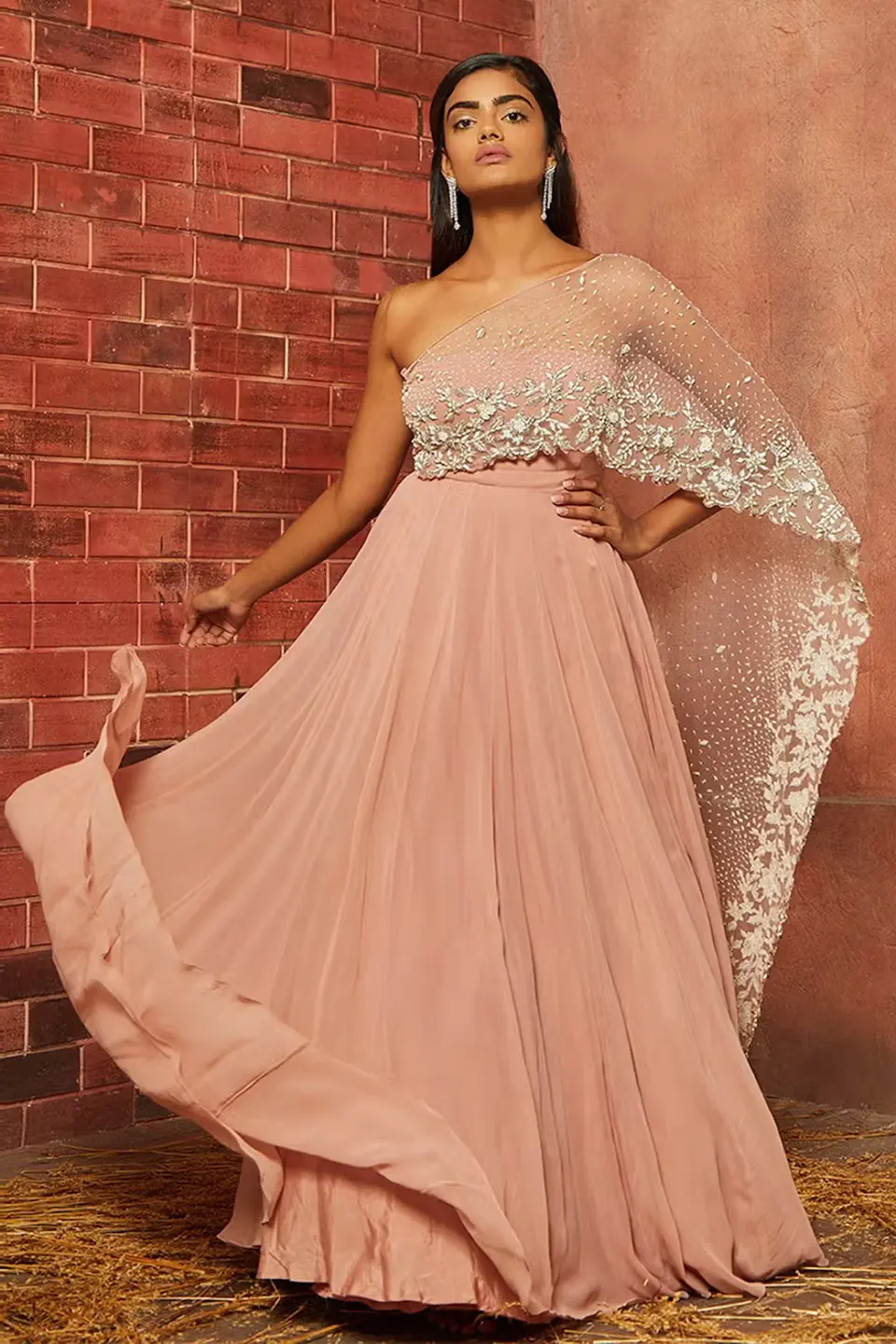 Diamonds & Crystals Sheer Tulle Slit Chic Prom Gown - Promfy